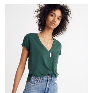 Madewell Whisper Cotton V-Neck Pocket Tee
